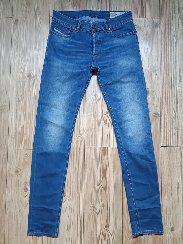 Diesel Sleenker maat 31-34, Kleding | Heren, Spijkerbroeken en Jeans, Ophalen of Verzenden, Zo goed als nieuw, Blauw, W32 (confectie 46) of kleiner
