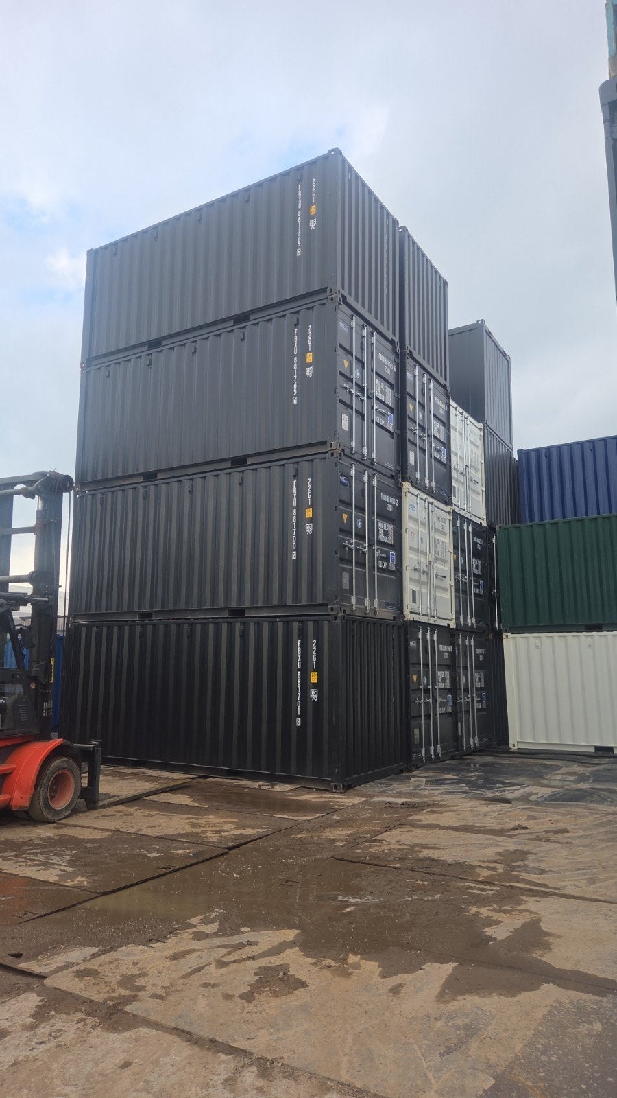 nieuwe 20ft zeecontainers zwart wit antraciet blauw groen, Ophalen of Verzenden