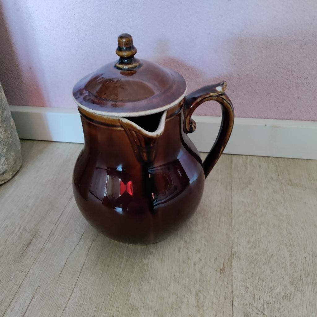 Koffiepot,Drôme,deksel,St.Uze,Provence,Frankrijk,Delaunay, Ophalen of Verzenden