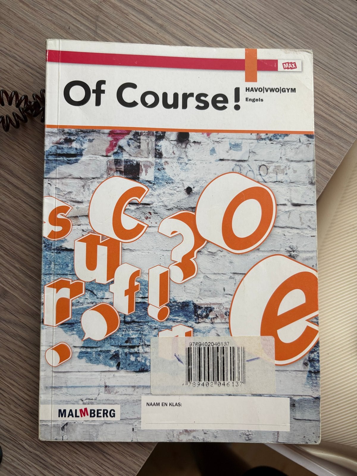 Of Course! Engels HAVO/VWO/GYM - Malmberg, Ophalen of Verzenden, Gelezen, HAVO, Engels