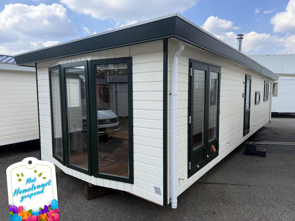 Klein Paradijs chalet 11.20 x 3.70 m 2 Slp Winterhard, Caravans en Kamperen, Stacaravans, Niet ingevuld, Niet ingevuld, Niet ingevuld