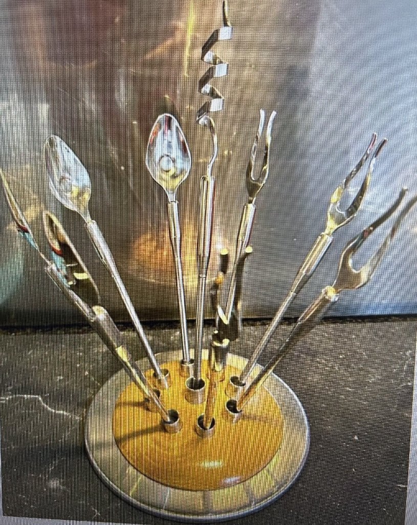 RVS Cocktail-set jaren 80, Ophalen, Overige typen, Zilver, Zo goed als nieuw