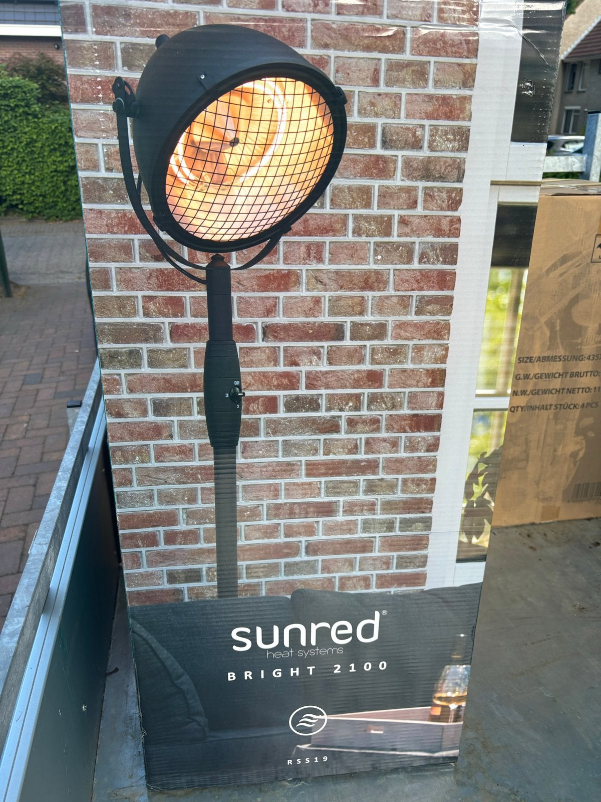 Sunred Bright 2100 Terrasverwarmer - Elektrisch, Ophalen of Verzenden, Nieuw, Elektrisch, Vloer