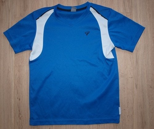 Blauw met Wit Sportshirt Rucanor (152), Gebruikt, Ophalen of Verzenden, Jongen, Rucanor
