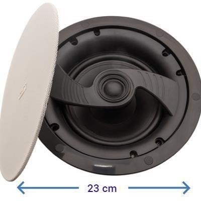 2-weg 23 cm plafond luidspreker met magnetische grill, Overige merken, ., Overige typen, Nieuw