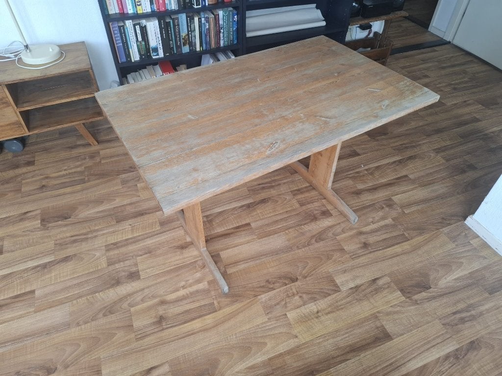 Houten tafel, Huis en Inrichting, Tafels | Eettafels, Ophalen, Gebruikt, 100 tot 150 cm, 50 tot 100 cm