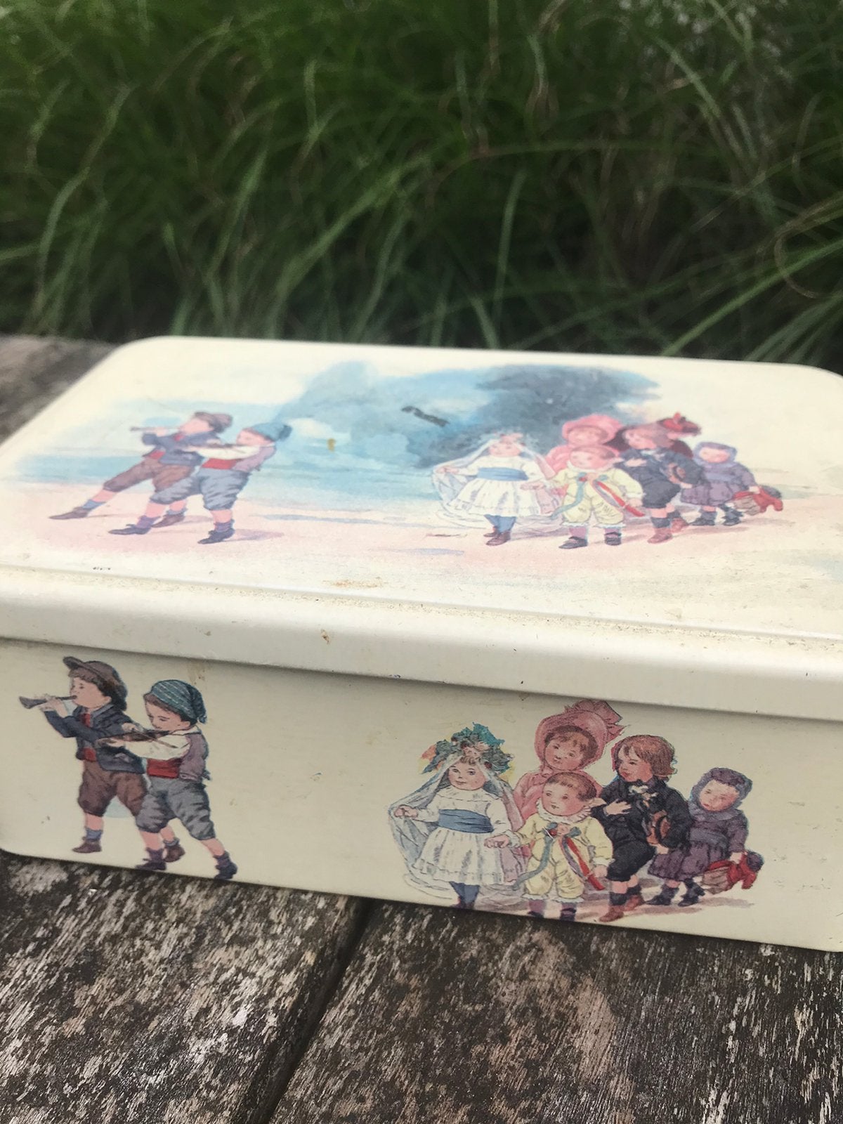 Nostalgische Franse (koek) trommel, Ophalen of Verzenden, Zo goed als nieuw, Koek(jes)