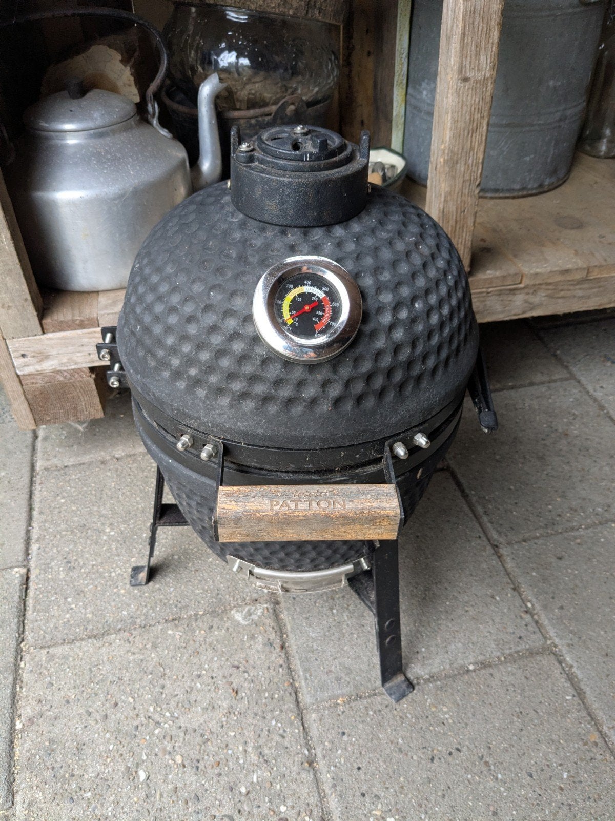 Patton Kamado Grill 27 cm - Compacte BBQ voor buiten, Ophalen, Gebruikt, Patton