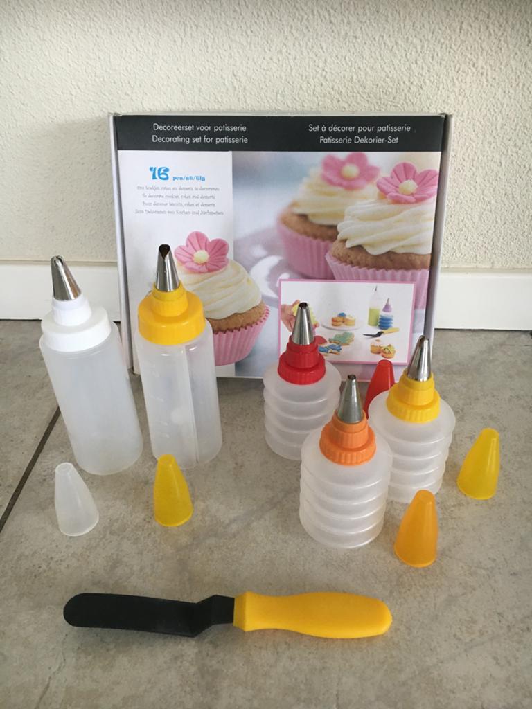 taart/cupcake/gebak decoratieset patiserie set 16 delig Nw, Ophalen of Verzenden, Nieuw