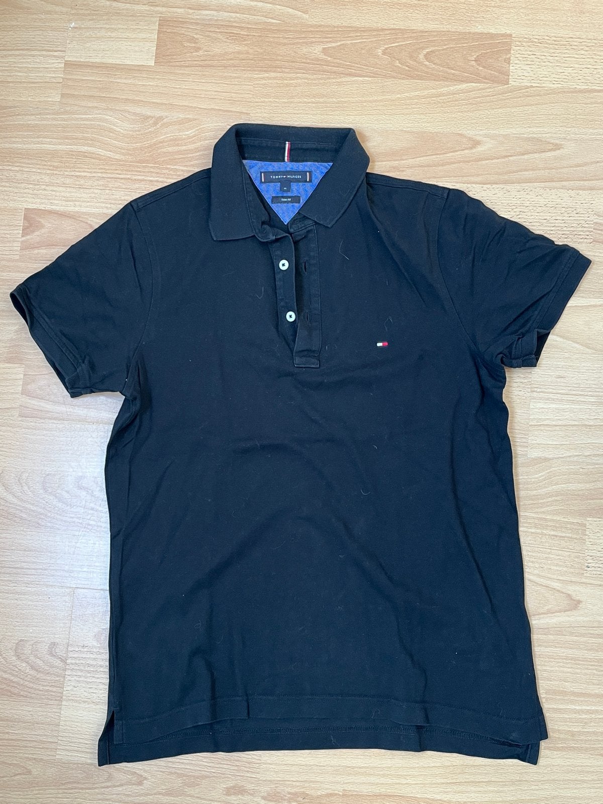 Tommy Hilfiger Polo Maat M Zwart, Ophalen of Verzenden, Gedragen, Maat 48/50 (M), Zwart