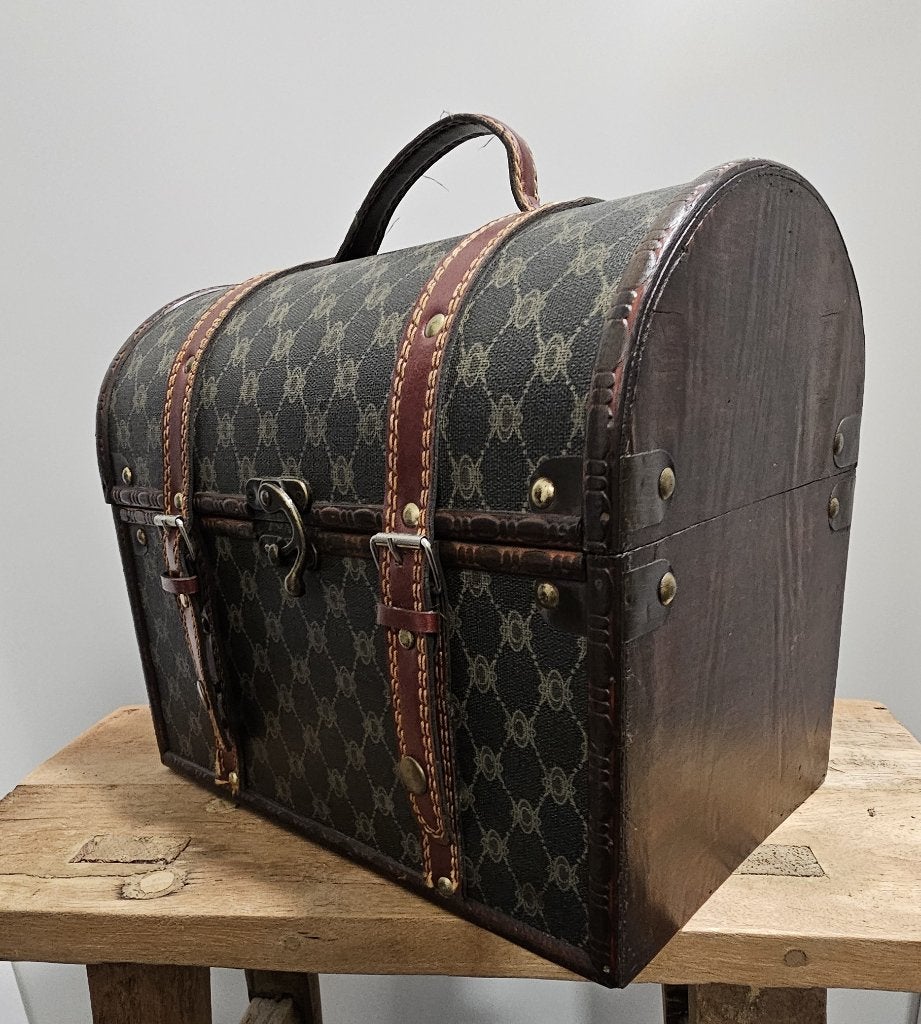 LEUKE BROCANTE HOUTEN KOFFER, Minder dan 50 cm, Gebruikt, Minder dan 50 cm, Ophalen of Verzenden