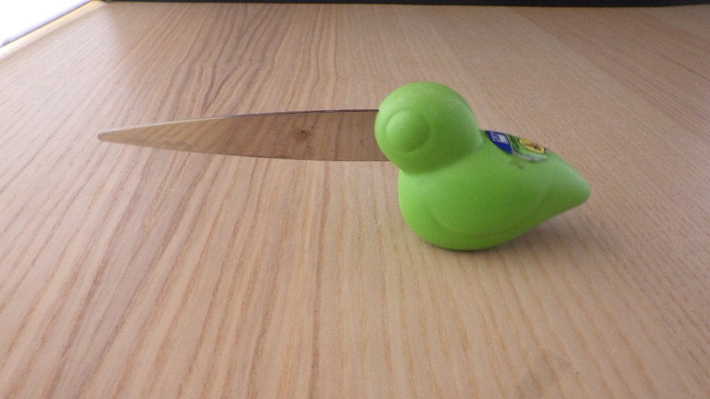 mooie grappige brievenopener in de vorm van een vogel, Ophalen of Verzenden, Gebruikt