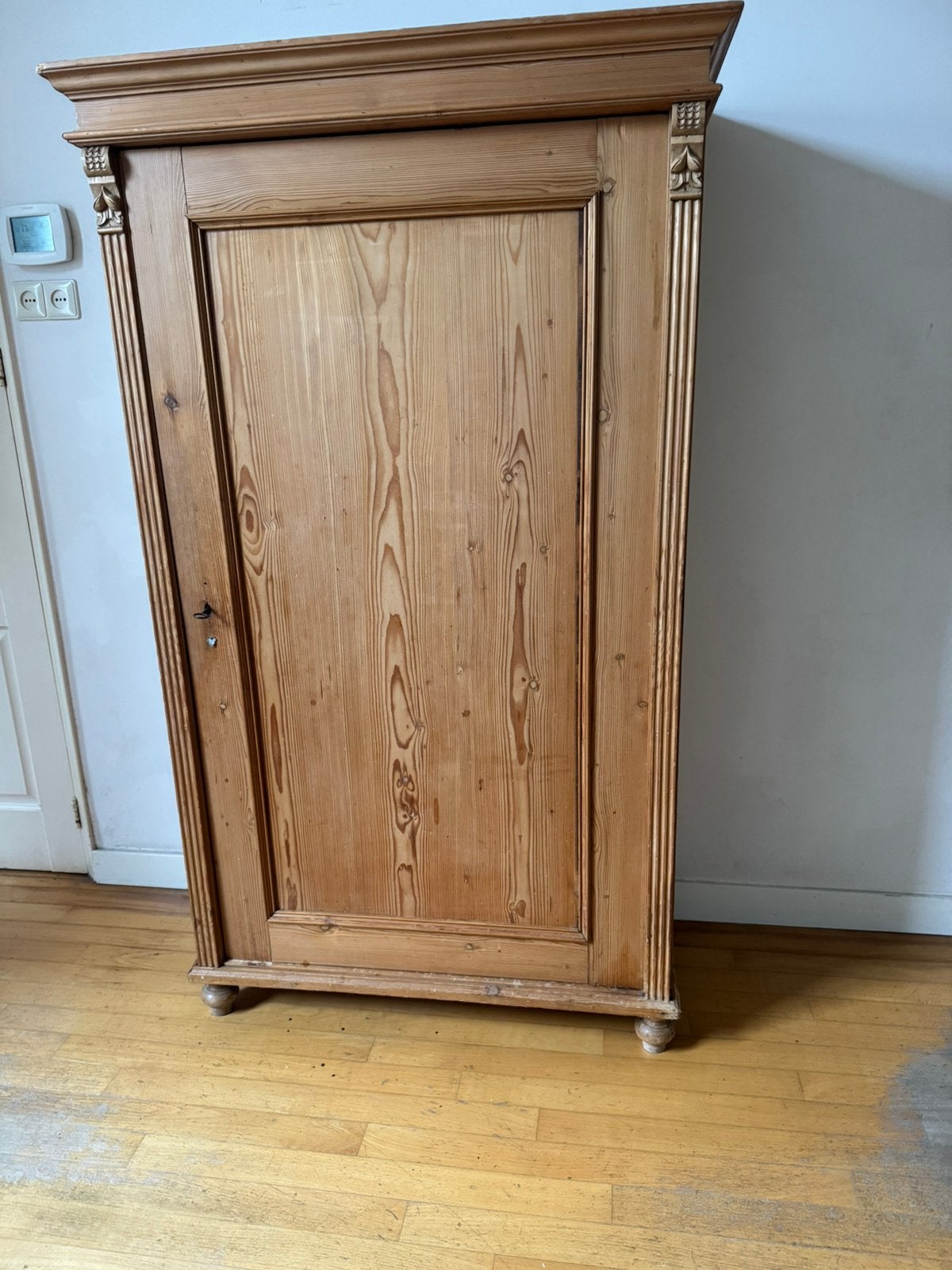 Antieke grenen kast met 4 planken, 170x92x45cm, Ophalen