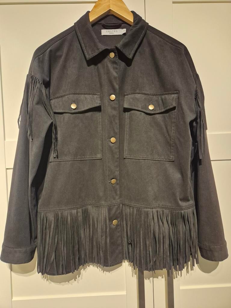 Costes overshirt dames Maat S met franjes, Ophalen of Verzenden, Costes, Maat 36 (S), Grijs