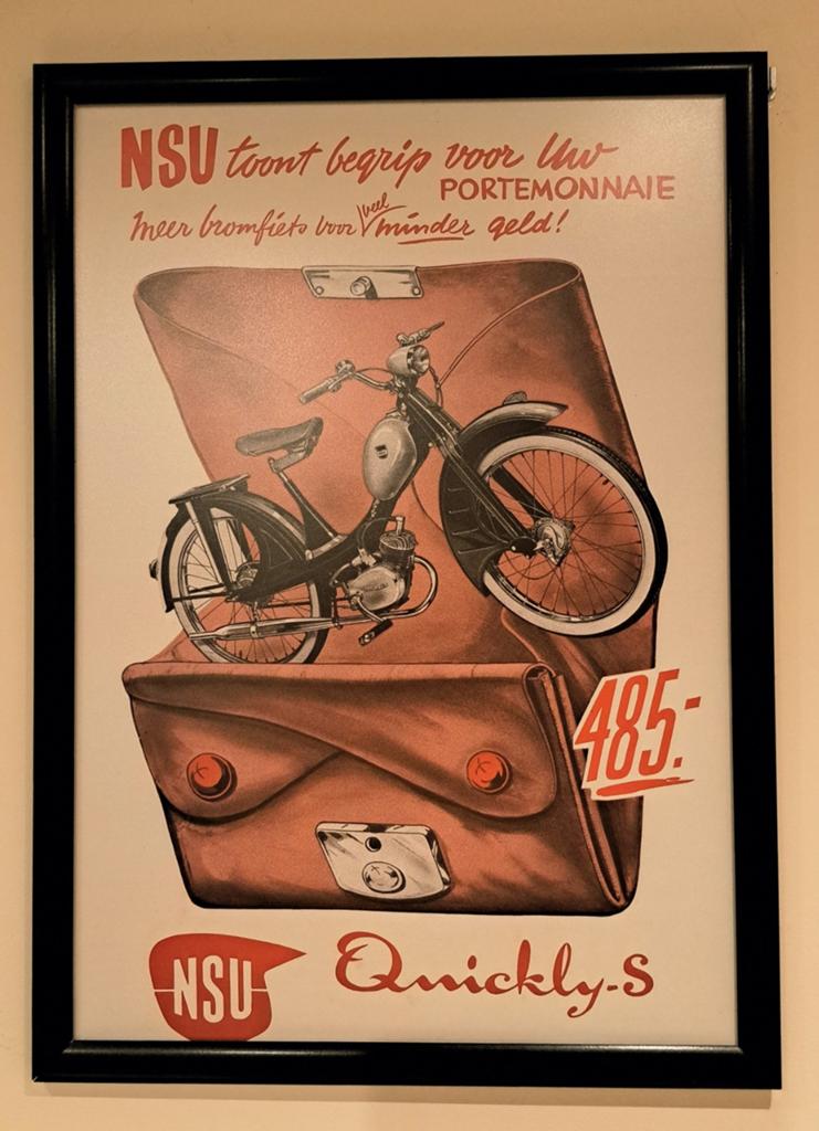 NSU Quickly reclame posters jaren 50, Verzamelen, Posters, Rechthoekig Staand, Nieuw, Ophalen of Verzenden, A1 t/m A3