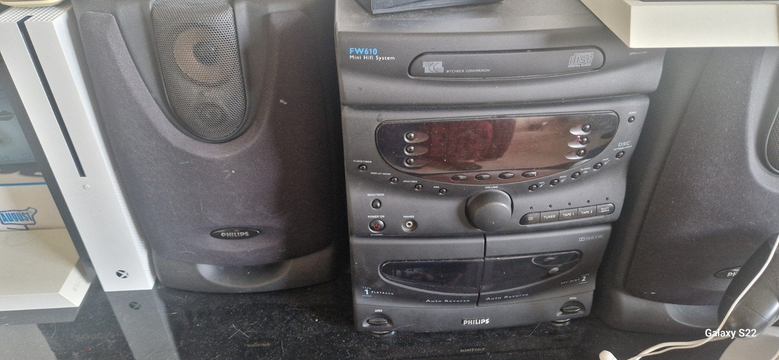 Philips FW610 Mini Hifi Systeem met CD, Cassette en Radio, Ophalen, Gebruikt, Cassettedeck, Philips