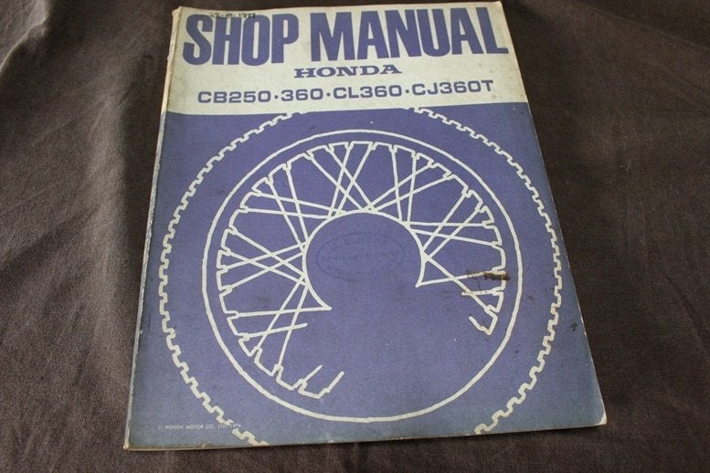 Honda CB250 360 CL360 CJ360T 1976 motorcycle shop manual, Motoren, Ophalen of Verzenden, Honda