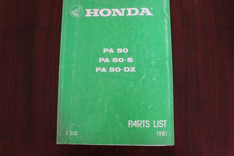 Honda PA50 Camino 1981 moped parts list onderdelen boek PA, Ophalen of Verzenden, Gebruikt