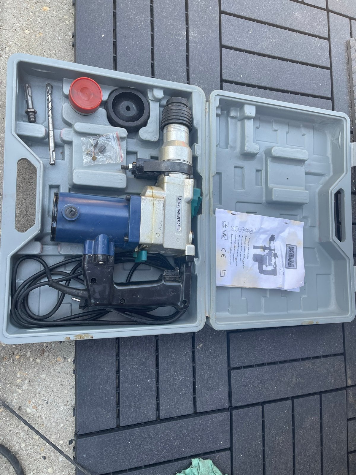 Koma Z1C-26 Boorhamer in koffer, Doe-het-zelf en Verbouw, Ophalen, Boor- en/of Breekhamer, Klopboormechanisme, Gebruikt