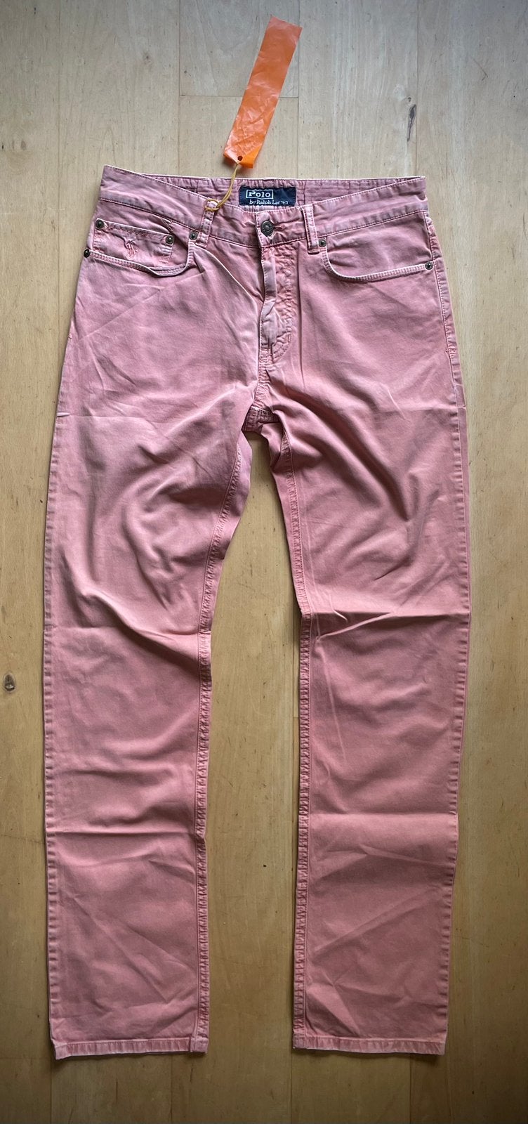 Ralph Lauren polo slim fit broek jeans (zalm) roze W30 L34, Ophalen of Verzenden, W32 (confectie 46) of kleiner