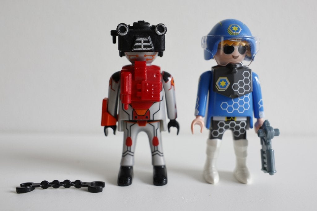 Playmobil DuoPack Ruimte agent en robot – 70080, Ophalen of Verzenden, Zo goed als nieuw