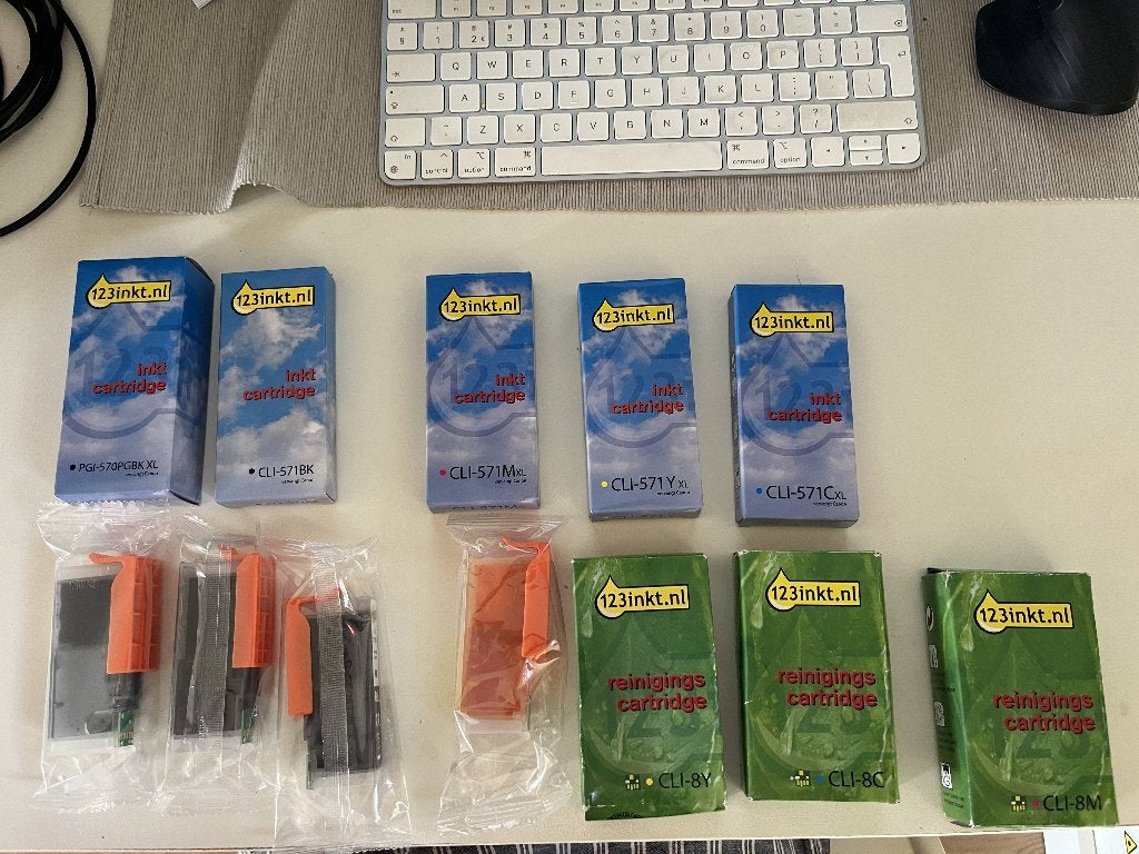 9x Canon PGI-570PGBK XL / CLI-571XL inktcartridges, Ophalen of Verzenden, Nieuw, Cartridge, 123inkt.nl (vervangt HP/Canon)