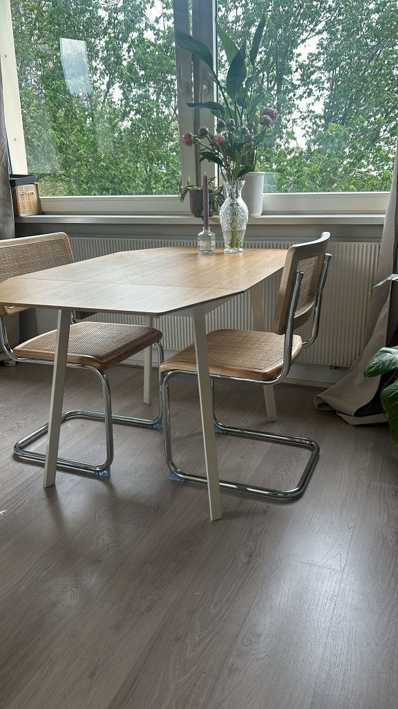 IKEA PS 2012 klaptafel in bamboe/wit, Ophalen, Overige materialen, Gebruikt, 50 tot 100 cm