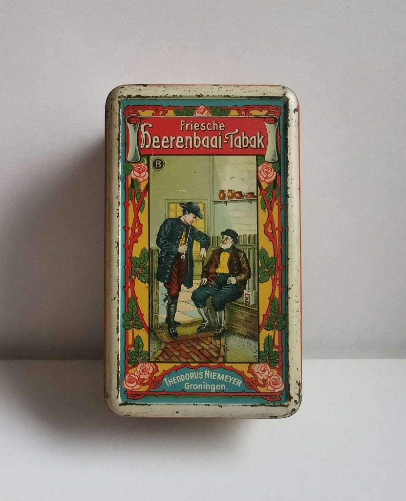 a032-Friesche Heerenbaai-Tabak, Theodorus Niemeyer., Verzamelen, Ophalen of Verzenden, Gebruikt, Tabaksdoos of Verpakking
