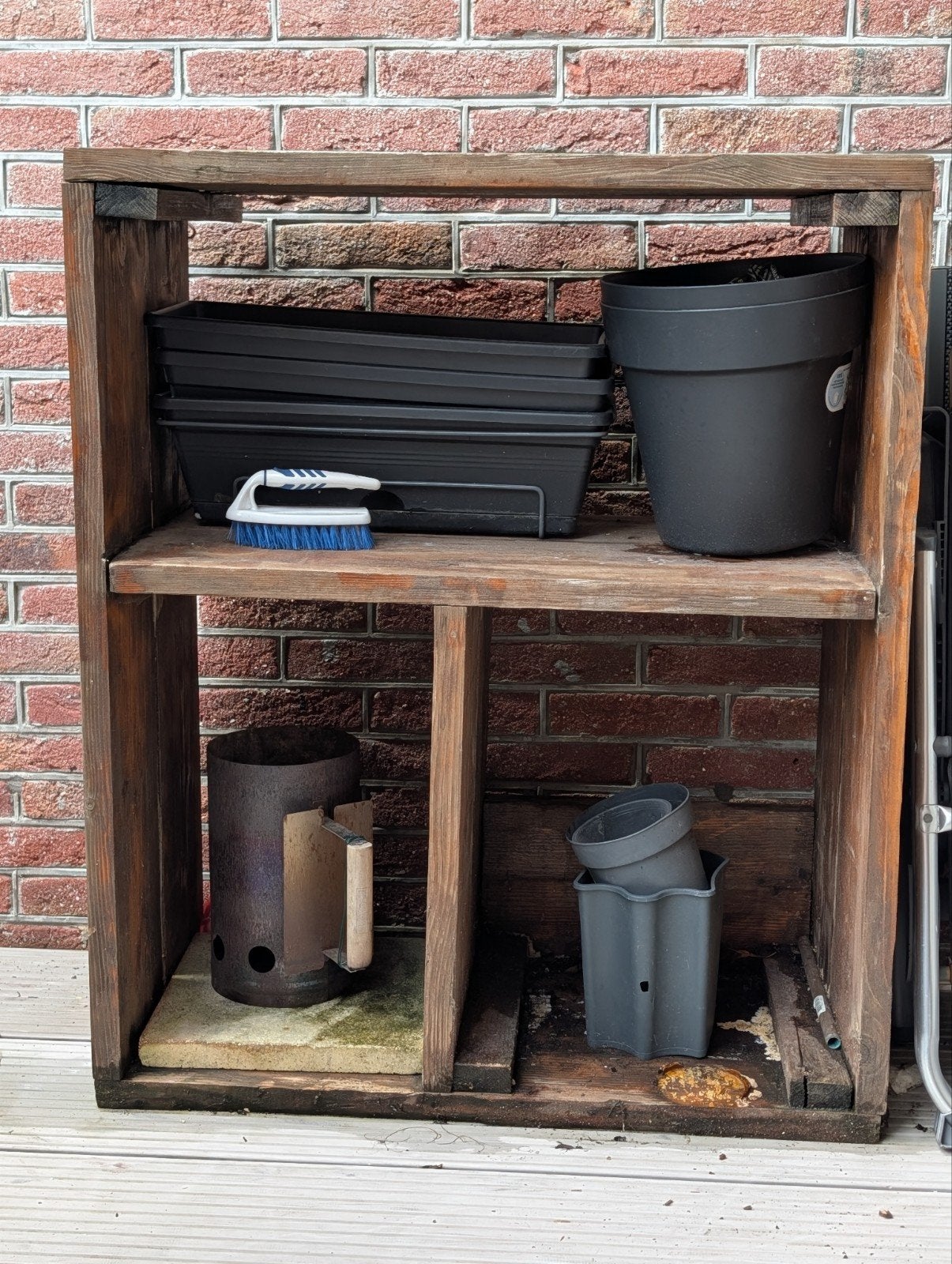 Buiten opbergkast voor BBQ, tuingereedschap en potten, Ophalen