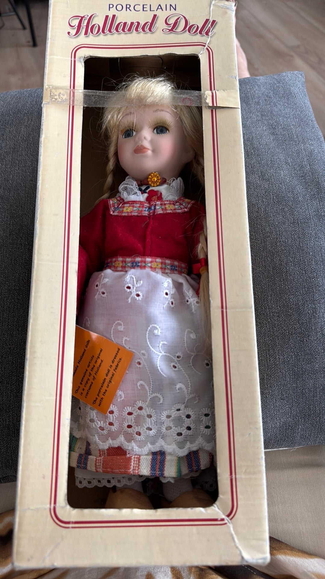 Porceleinen vintage pop uit 1989, Verzamelen, Poppen, Ophalen, Nieuw, Pop