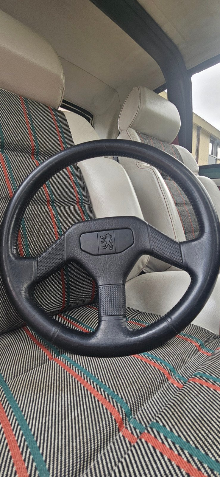 Peugeot 205 Origineel Leren Stuur - GTI, GT, Roland Garros, Auto-onderdelen, Ophalen of Verzenden, Gebruikt, Peugeot