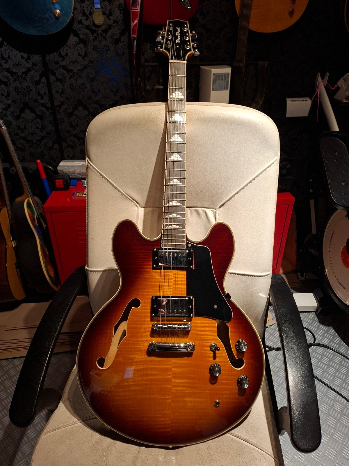 Doodad Semi-Hollow Body Elektrische Gitaar, Muziek en Instrumenten, Ophalen, Zo goed als nieuw, Semi-solid body, Overige merken