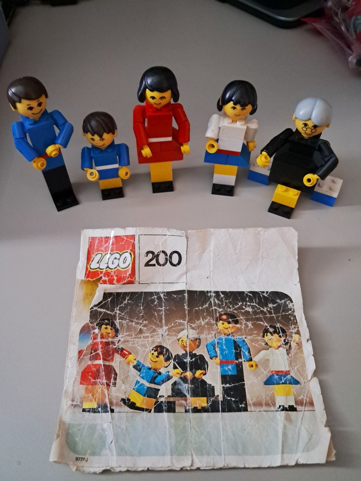 LEGO set 200 Familie compleet uit 1974 - vintage set, Kinderen en Baby's, Gebruikt, Overige thema's, Lego, Ophalen of Verzenden