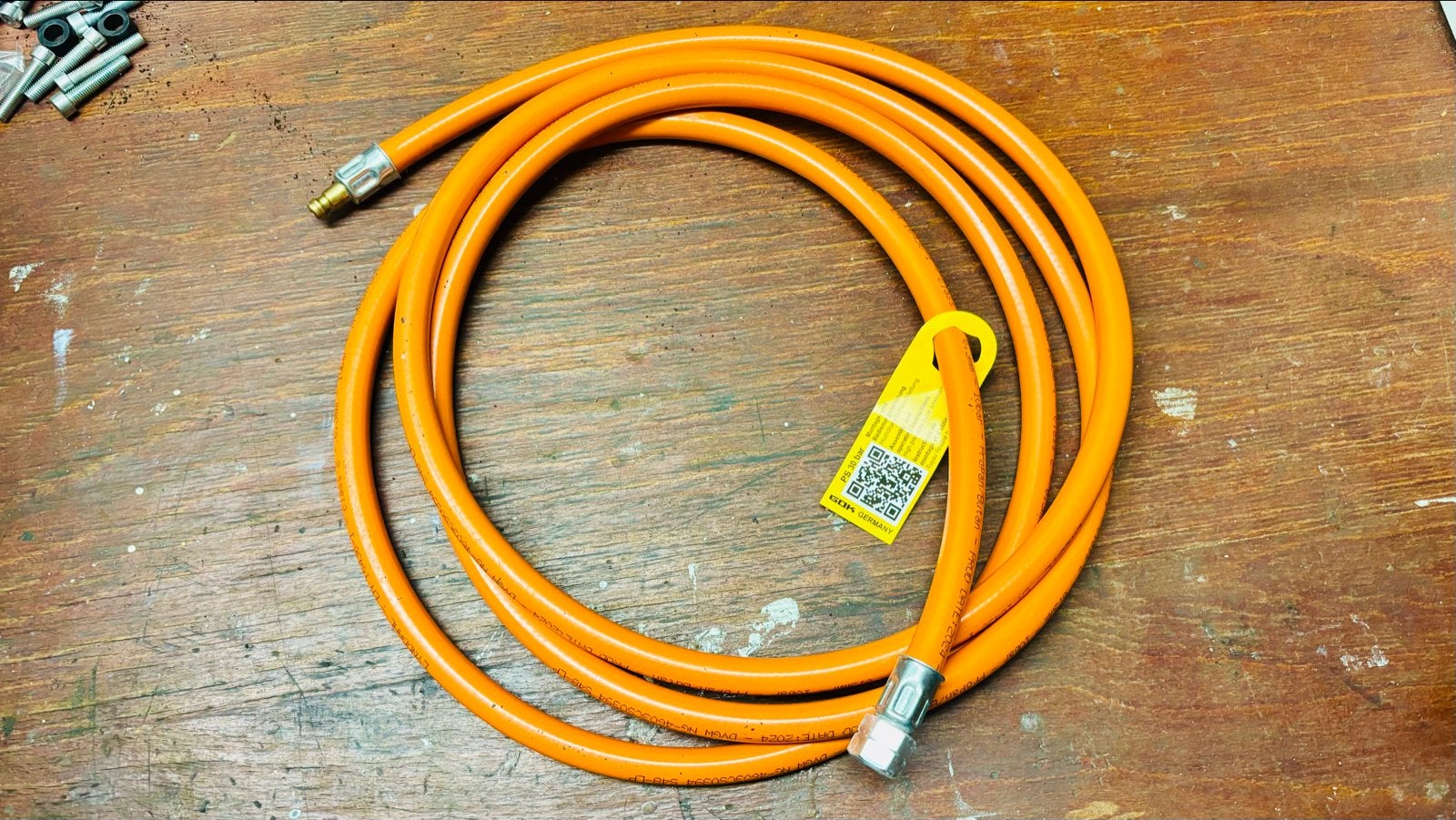 Propaan/butaan gasslang 6,3mm - 10 bar (2024), Ophalen of Verzenden, Zo goed als nieuw