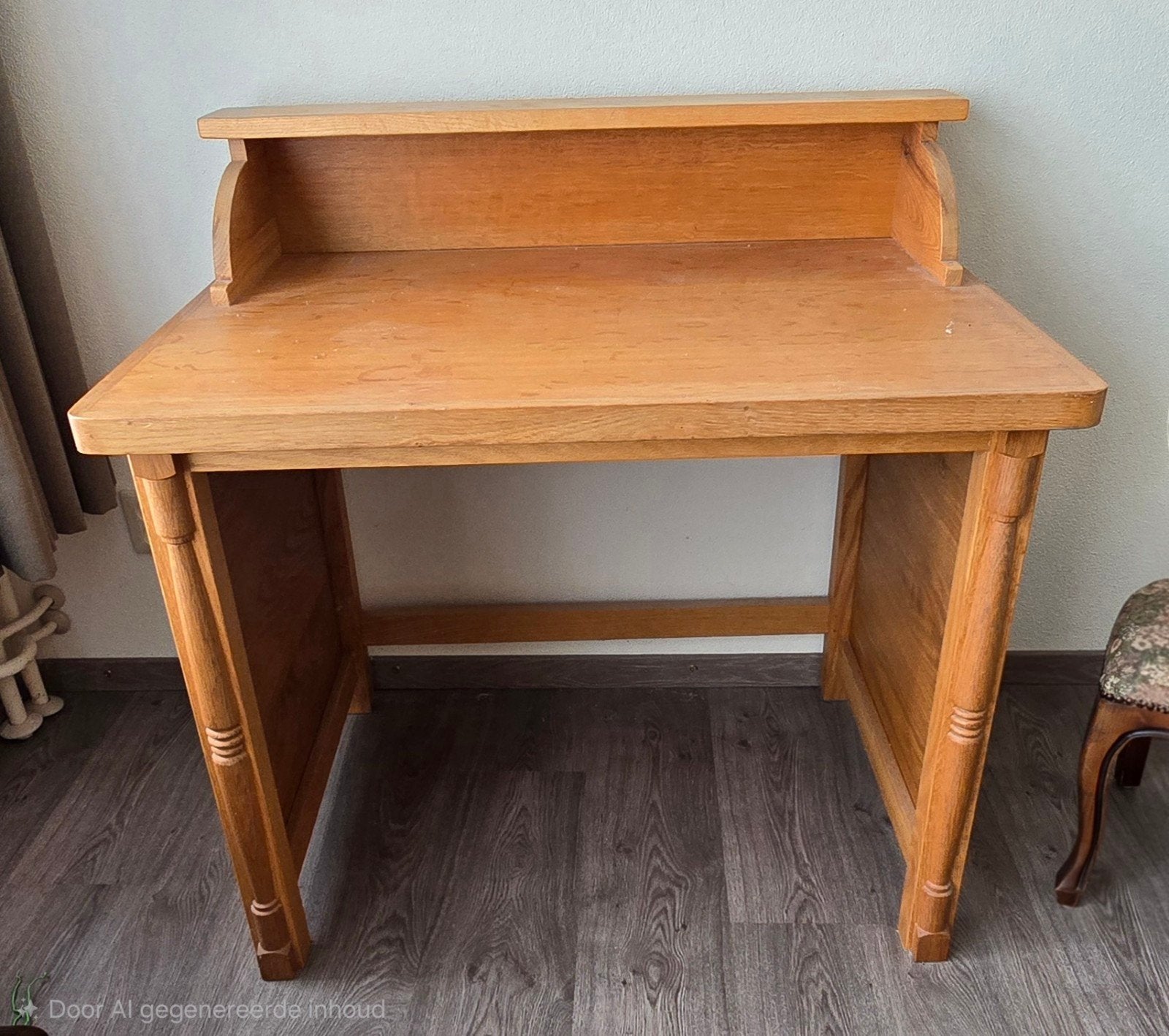 Massief houten bureau met opzetstuk, Ophalen, Overige typen, Opzetstuk, Gebruikt