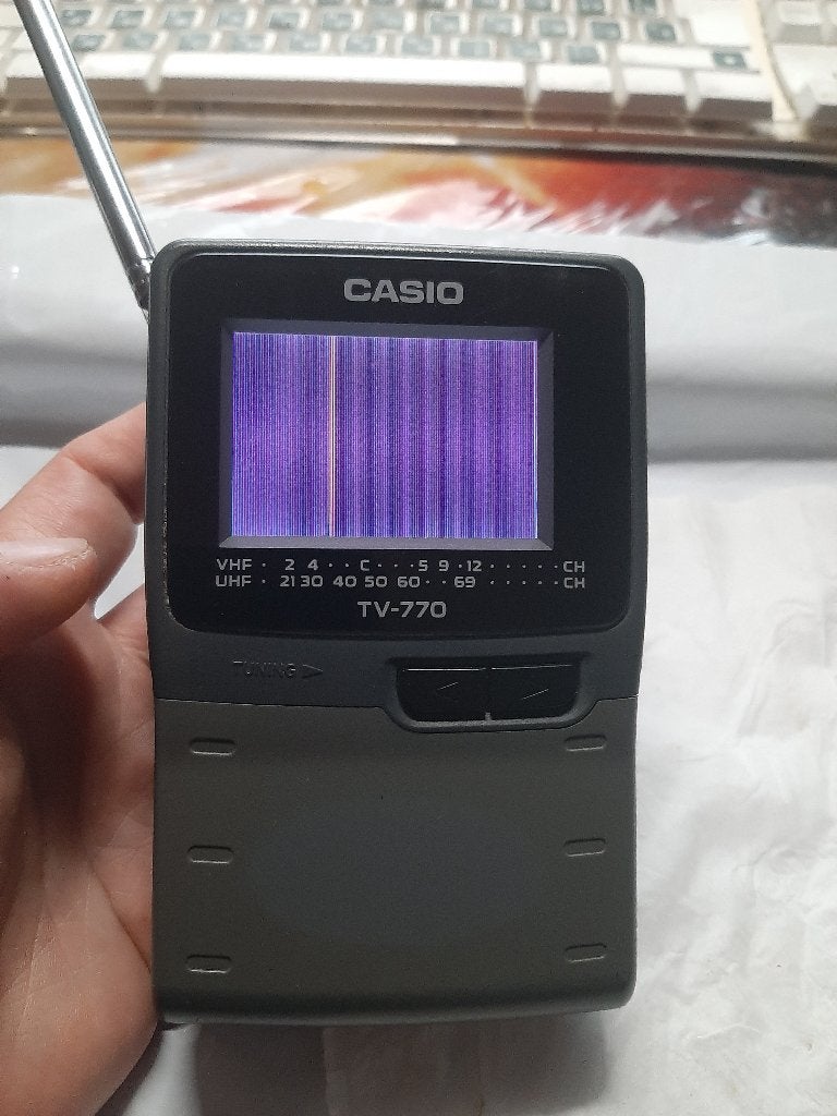 Vintage Casio TV-770 Portable Analog TV, Ophalen of Verzenden, Gebruikt, Minder dan 40 cm, Overige merken