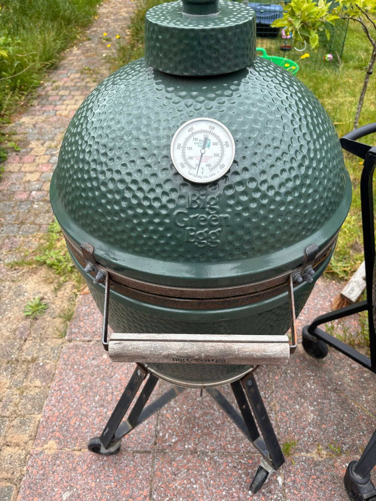 Big Green Egg Large met onderstel - weinig gebruikt, Tuin en Terras, Barbecue-accessoires, Ophalen, Gebruikt