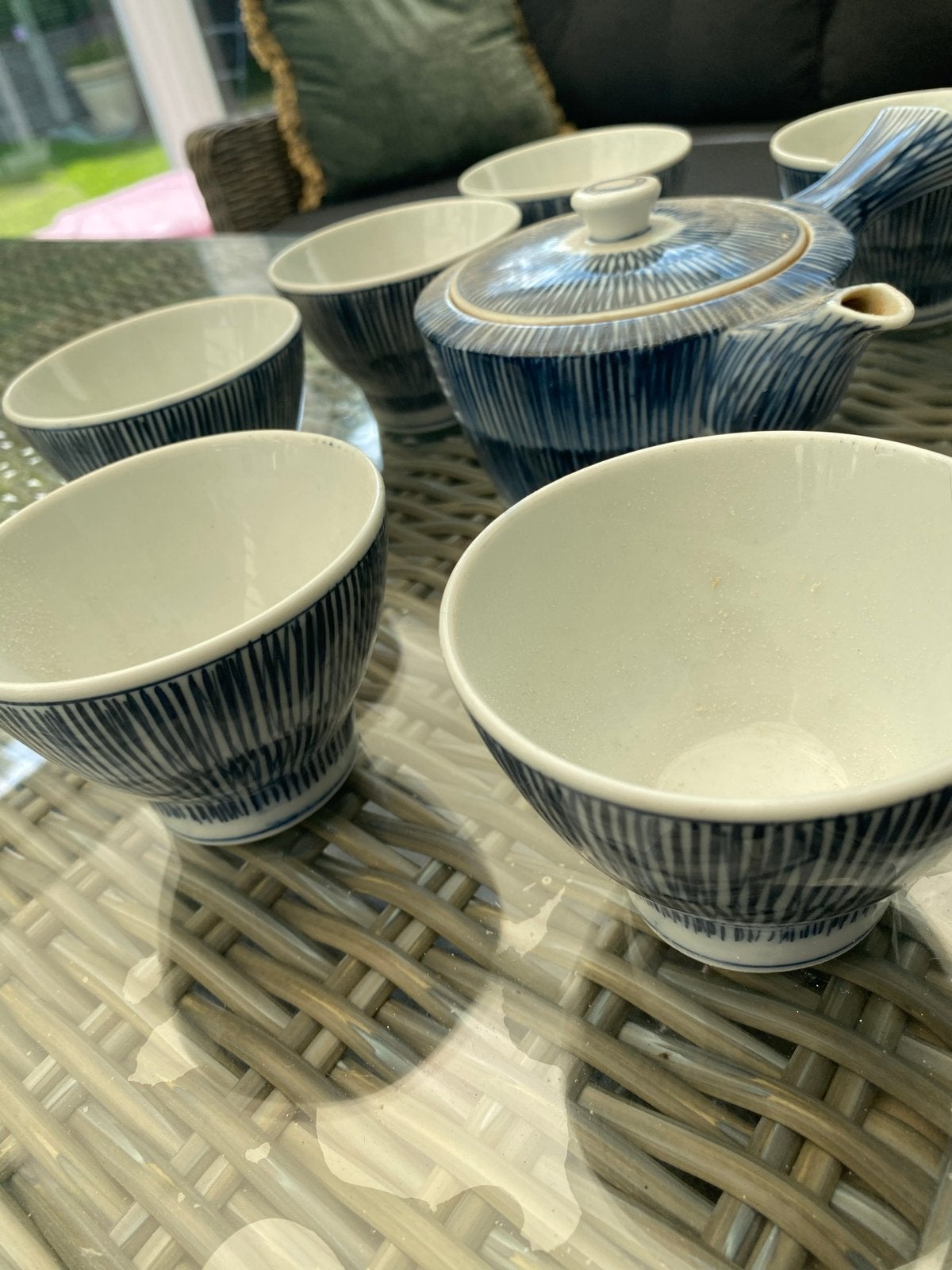 Vintage Japans theeservies met theepot en 6 kopjes, Ophalen