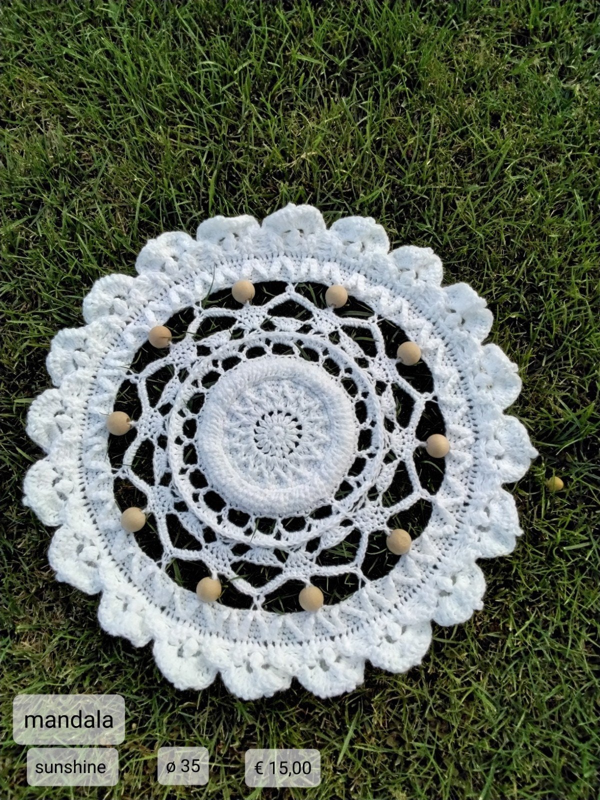 mandala wit gehaakt, Ophalen of Verzenden, Nieuw, Haken, Overige typen