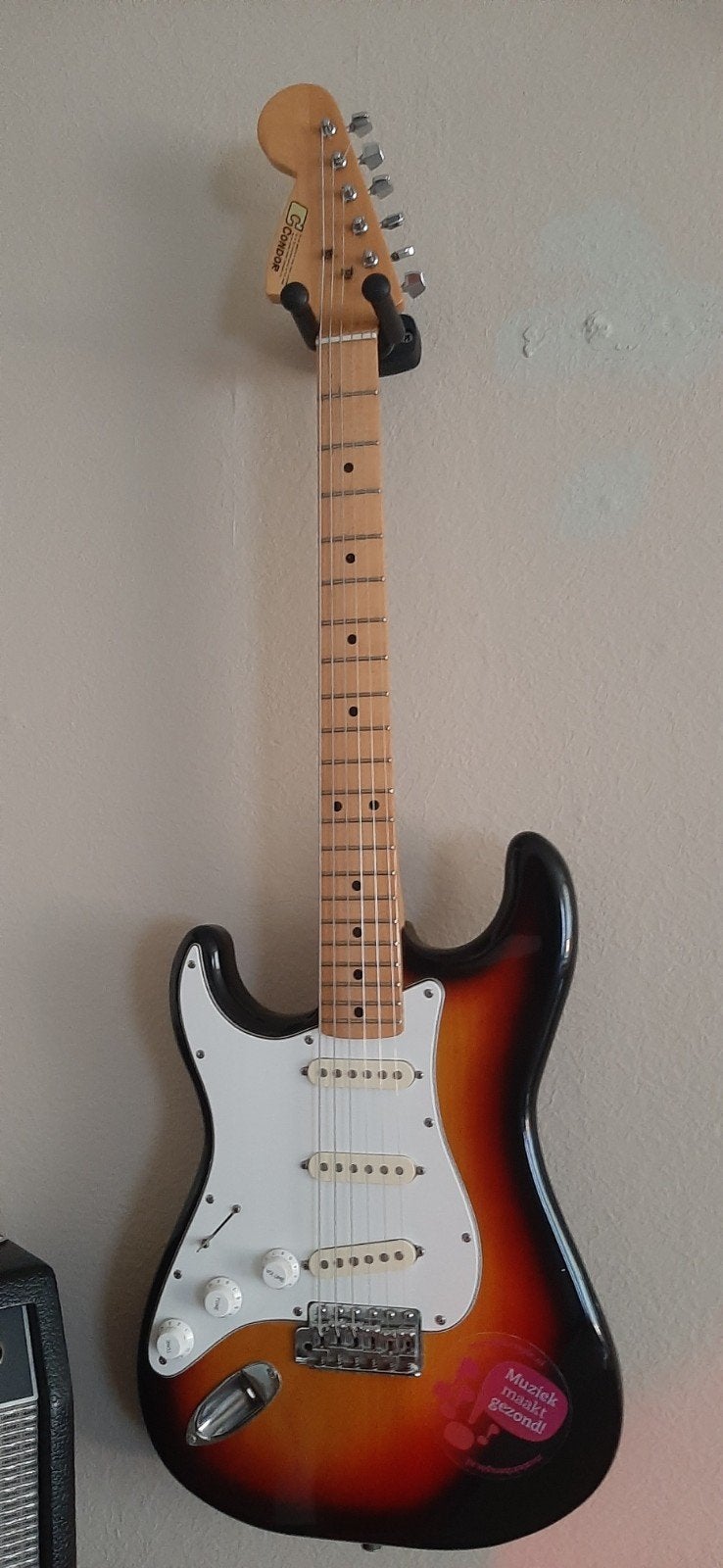 Condor Stratocaster Japan  Linkshandig  jaren 70..
.., Ophalen, Gebruikt, Solid body, Fender