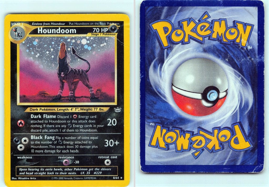 Pokémon kaart: Houndoom (NR 8), Verzenden, Zo goed als nieuw