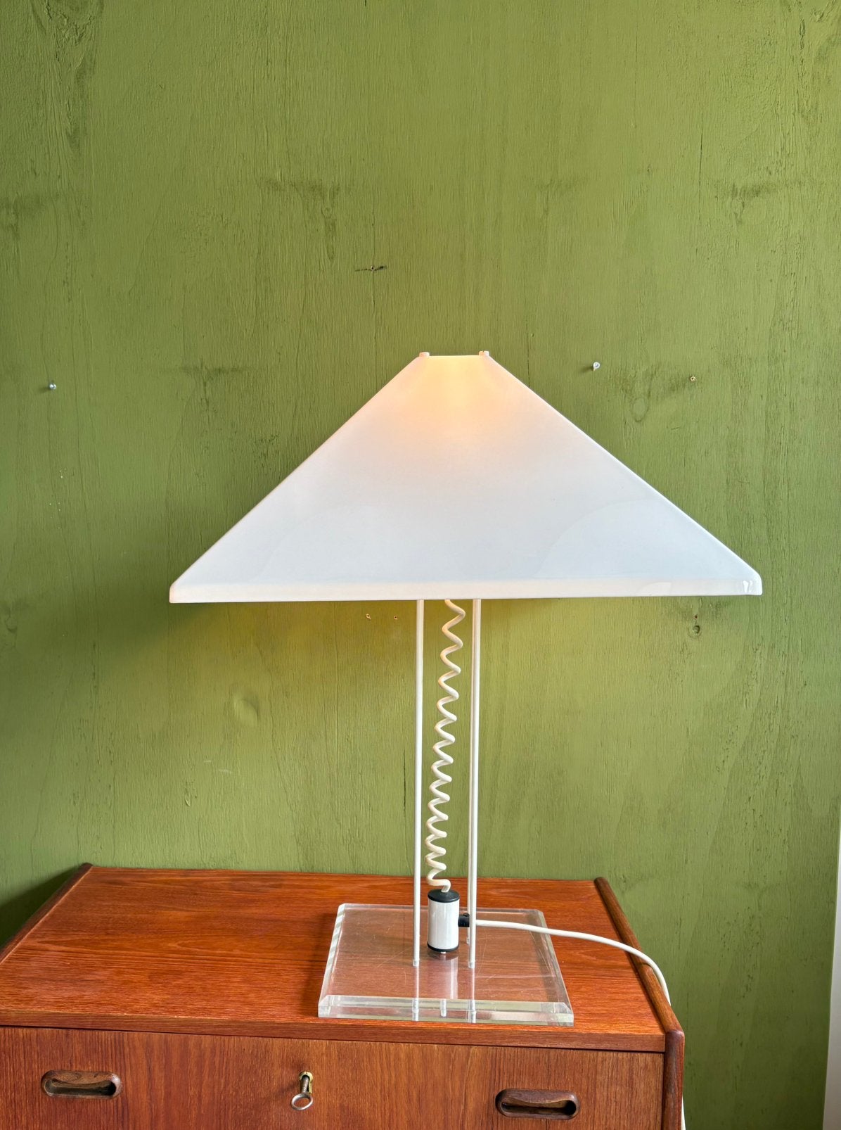 UMBRELLA TAFELLAMP HARCO LOOR DESIGN, jaren 1980, Ophalen, Kunststof, Overige merken, Wit