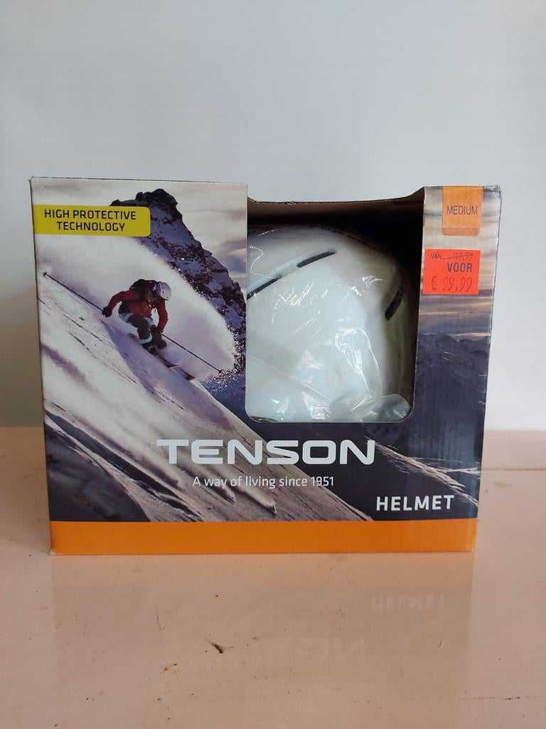 Nieuwe Tenson Skihelm Wit - Maat Medium, Overige merken, Overige typen, Nieuw, Ophalen of Verzenden