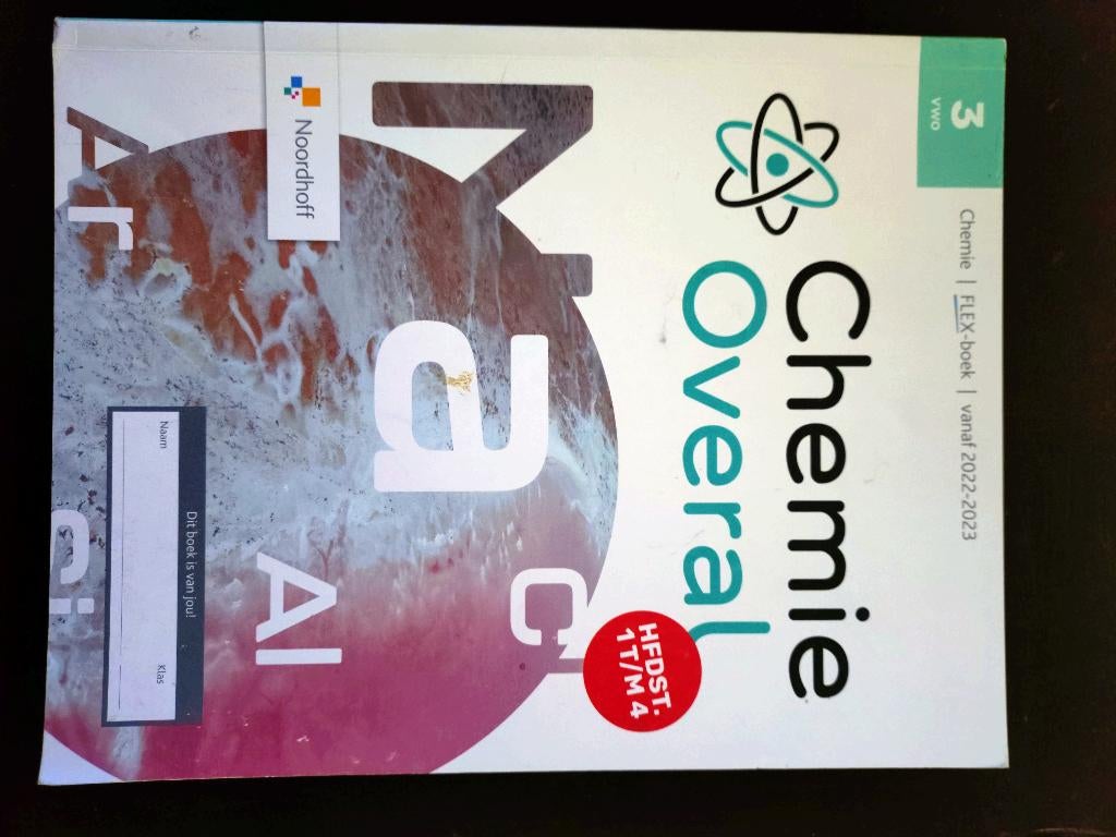 CHEMIE OVERAL - VWO 3 (VANAF 2022-2023)HFDST. 1 T/M 4, Boeken, Schoolboeken, Verzenden, Gelezen, VWO