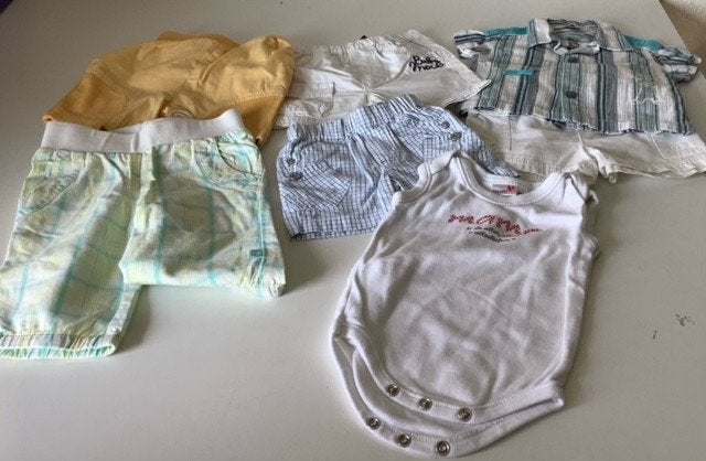 pakket babykleding maat 50/56 7 stuks, Ophalen of Verzenden, Zo goed als nieuw, Maat 50
