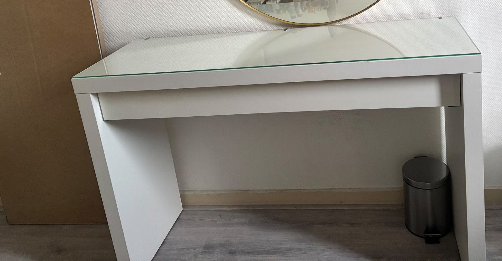 MALM toilettafel wit, Ophalen, Gebruikt, Rechthoekig, 50 tot 100 cm