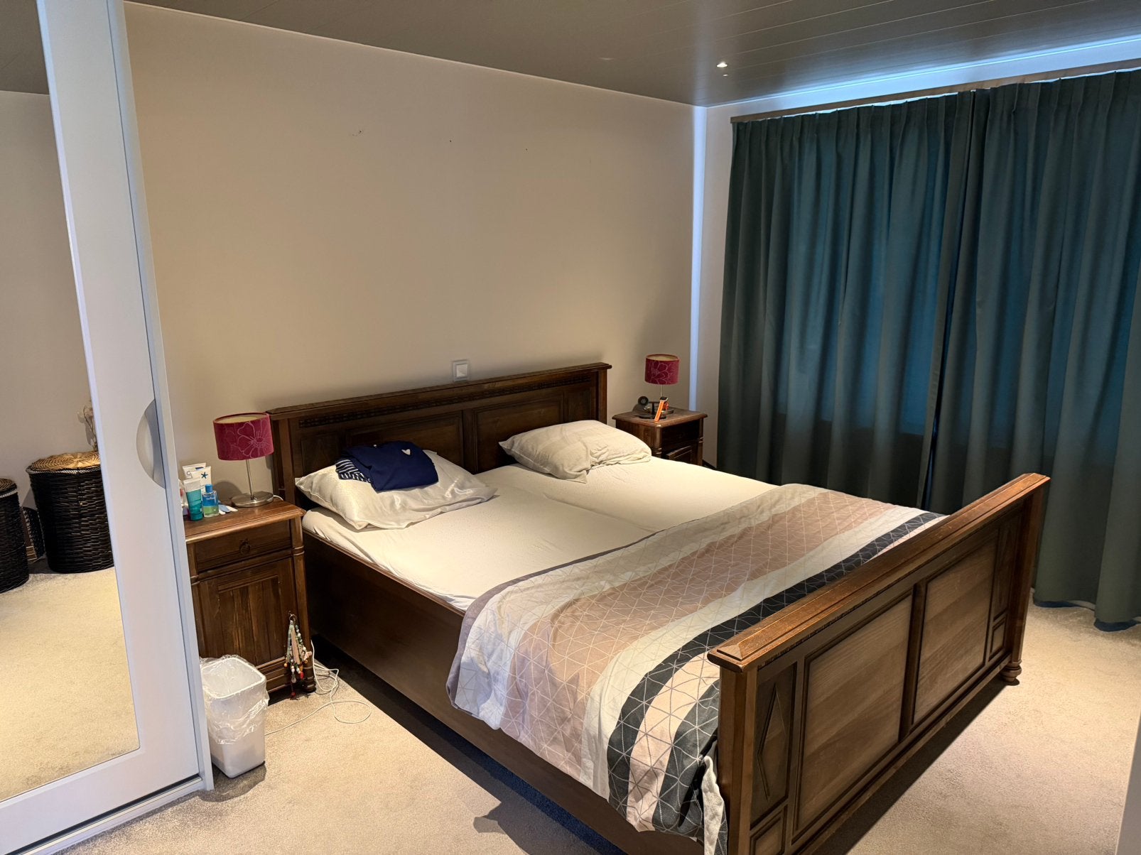 2 persoons bed met beweegbare lattenbodem, Ophalen, Zo goed als nieuw, Eenpersoons