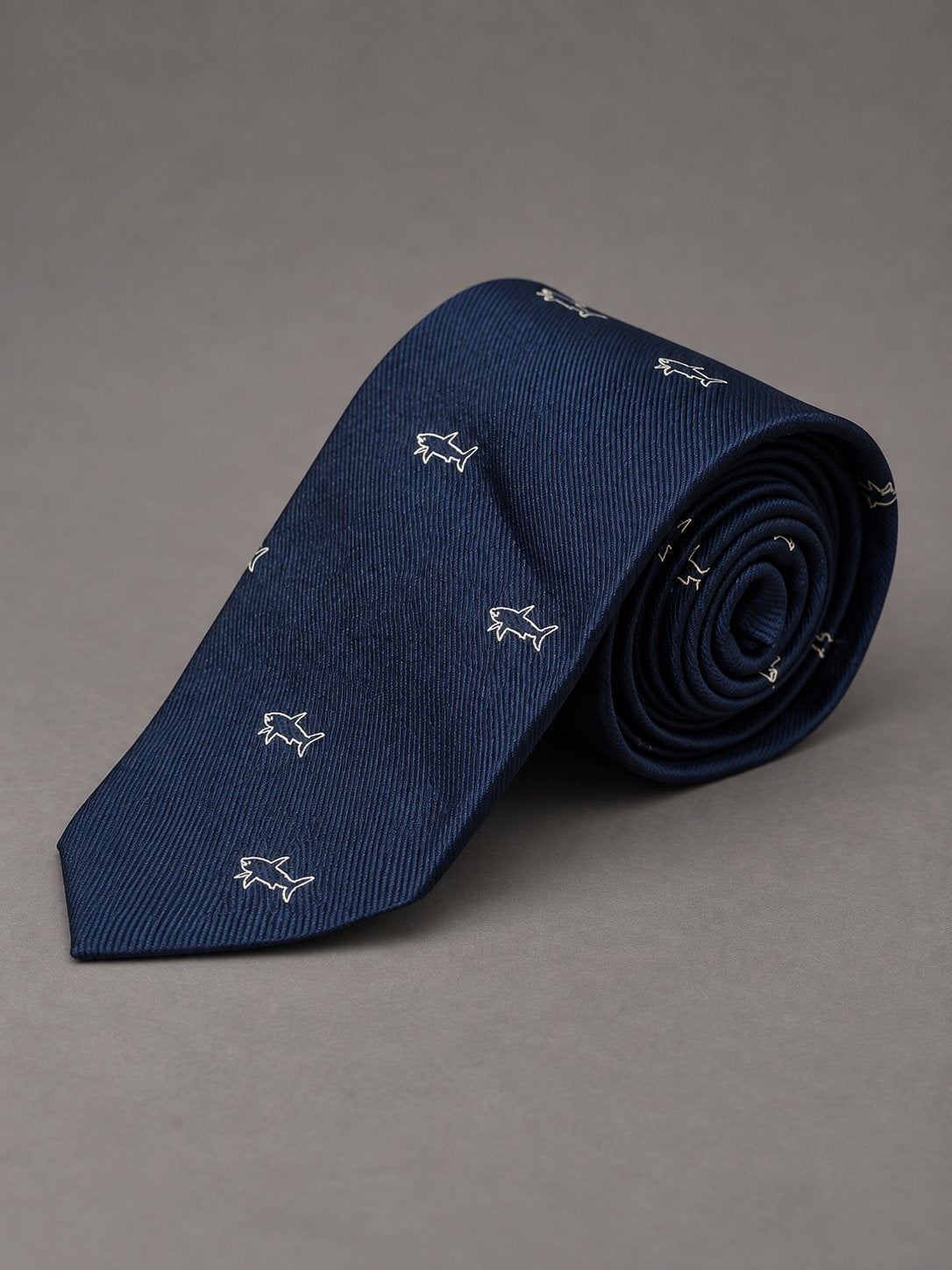 Paul&Shark zijden stropdas Made in Italy vintage, Ophalen of Verzenden, Zo goed als nieuw, Blauw, Met patroon