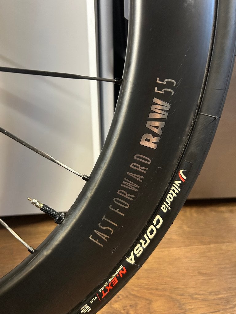 FFWD RAW 55 Carbon Wielset met Vittoria Corsa N.EXT Banden, Wiel, Ophalen of Verzenden, Racefiets, Carbon