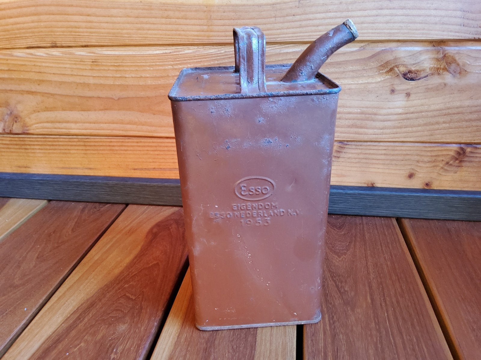 Vintage Esso petroleumkan 1953, Antiek en Kunst, Ophalen of Verzenden